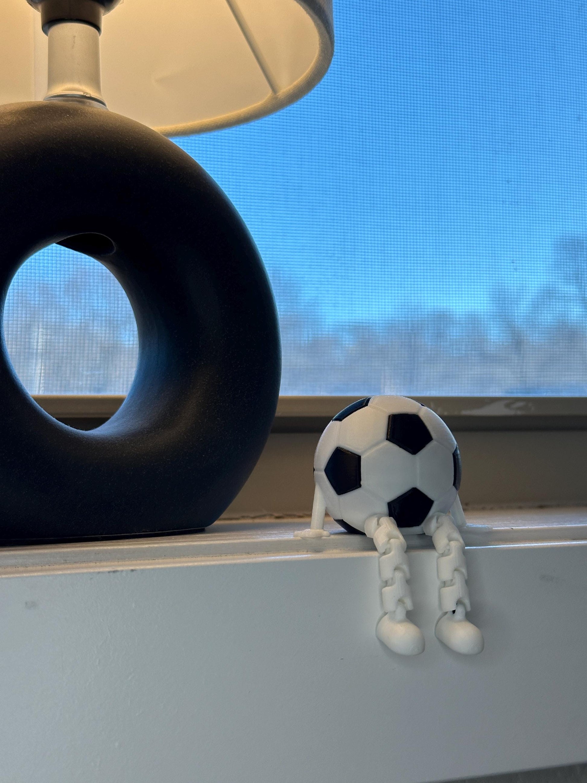 Soccer Desk Decor - Soccer Ball Buddy - Fun Soccer Gift - 3D Printed