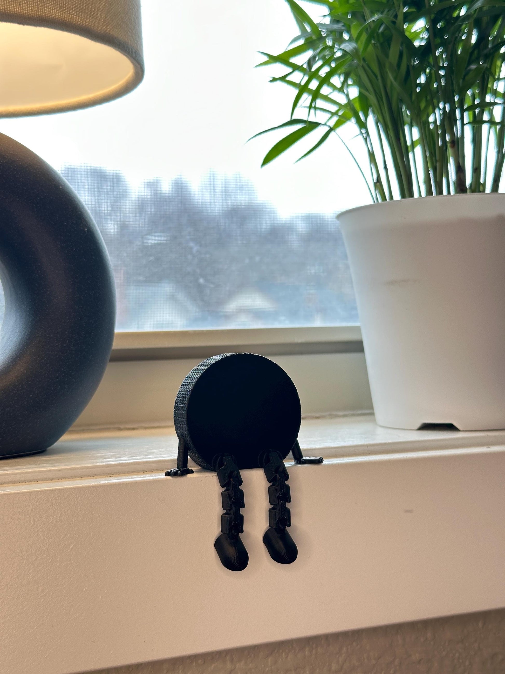 Hockey Desk Decor - Hockey Puck Buddy - Fun Hockey Gift - 3D Printed